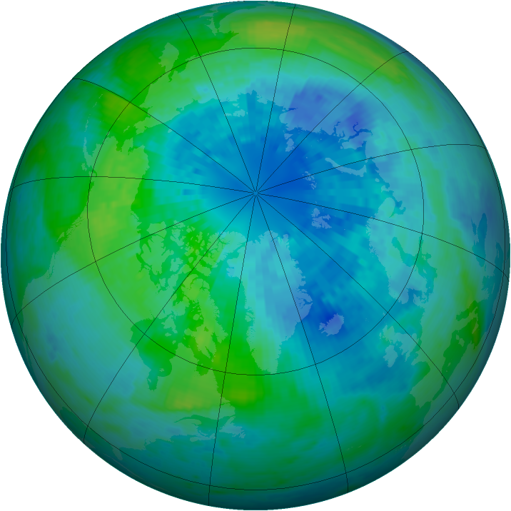 Arctic ozone map for 28 September 2004